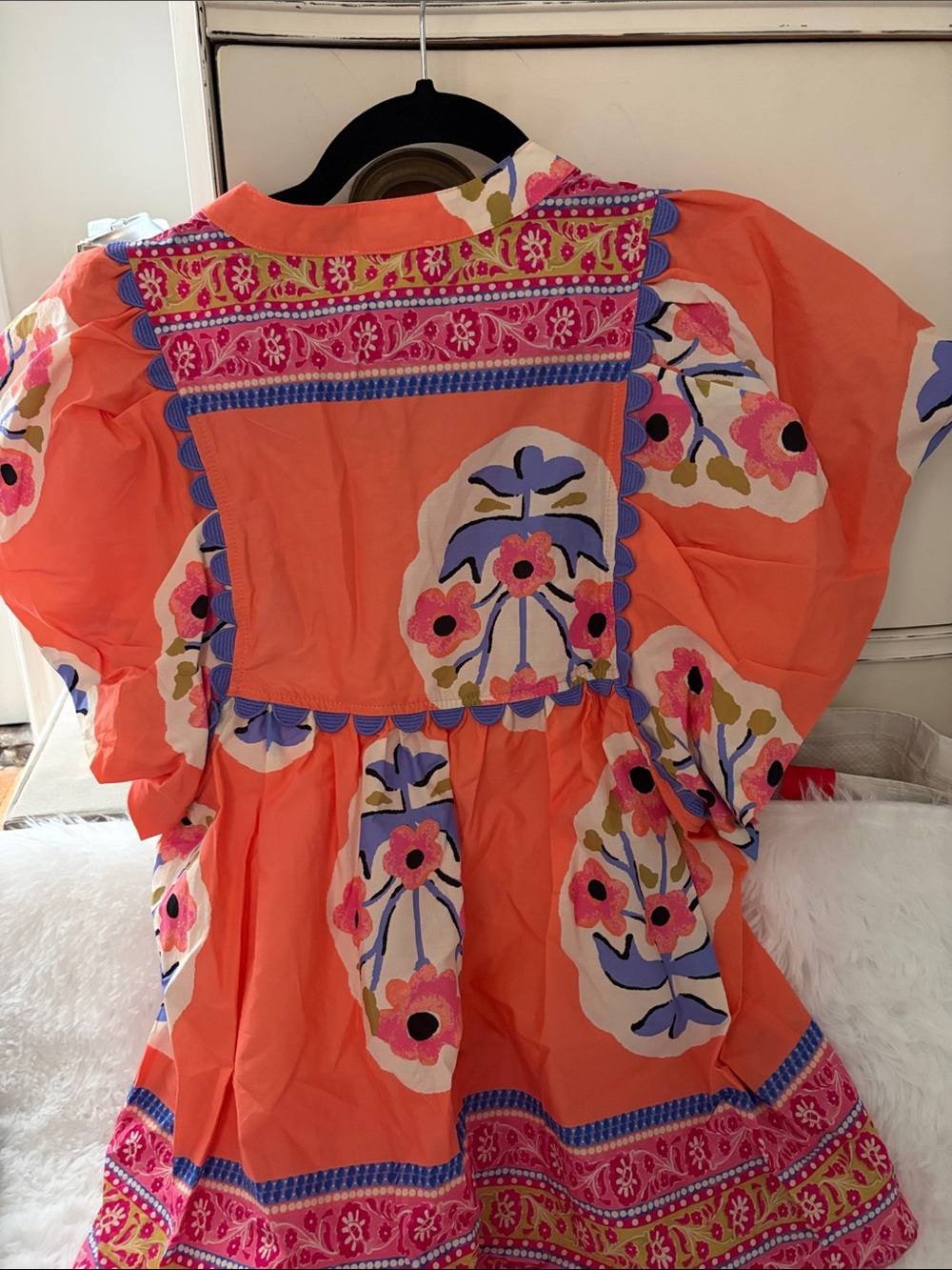 Umgee Coral Multicolor Floral Embroidered Tunic - Picture 3 of 3